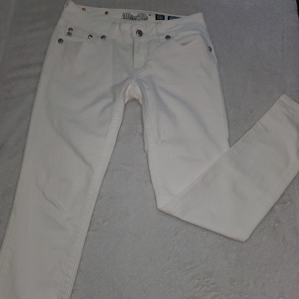 Miss Me White Womens 29 Skinny Jeans